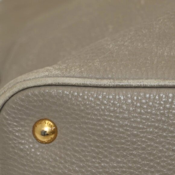 Prada Pomice Vitello Daino Shopper Tote - Dark Grey - Picture 2 of 15
